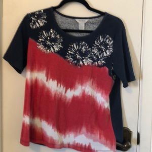 City blues size Sm red, white, blue top